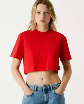 Женская футболка свободного кроя с логотипом Pepe Jeans, красный
