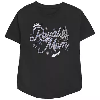 Женская футболка свободного кроя с рисунком Disney Cinderella Royal Mom Licensed Character, черный