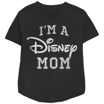 Женская футболка свободного кроя с рисунком Disney's I'm A Disney Mom университетского стиля, черный