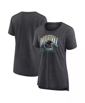 Женская футболка темно-серого цвета с эффектом потертости Jacksonville Jaguars Our Pastime Tri-Blend Fanatics, черный
