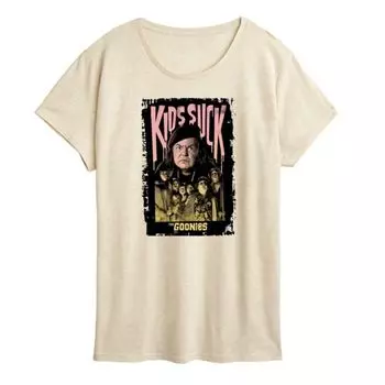 Женская футболка The Goonies с принтом "Дети сосут" Licensed Character, бежевый