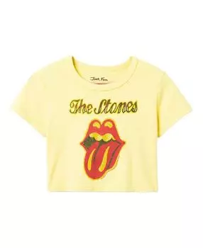 Женская футболка The Rolling Stones Glitter Baby Junk Food Clothing, желтый