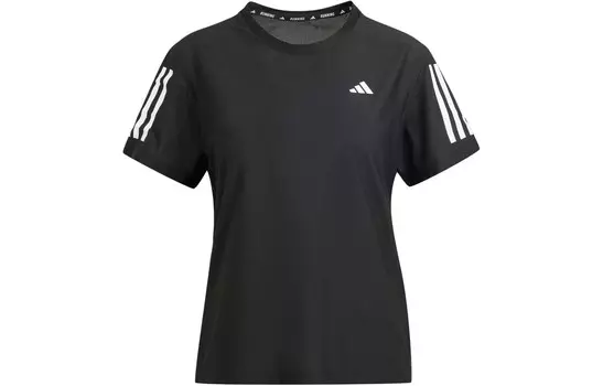 Женская футболка The Run, черная Adidas
