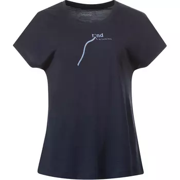 Женская футболка Tind Altitude из шерсти мериноса Bergans, синий