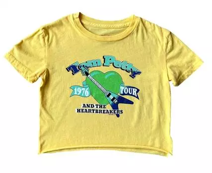 Женская футболка Tom Petty Organic с коротким рукавом, не совсем укороченная, 6–12 м, цвет Sunrise ROWDY SPROUT