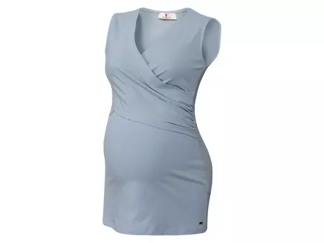 Женская футболка/топ для беременных на пуговицах, с высоким содержанием хлопка, светло-синий