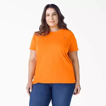 Женская футболка тяжелого веса с короткими рукавами Dickies Plus, цвет Orange (Or)