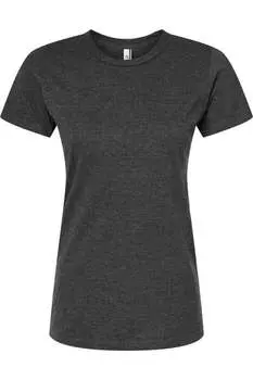 Женская футболка Tultex из смеси хлопка премиум-класса, цвет black heather
