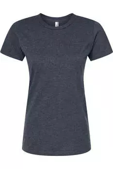 Женская футболка Tultex из смеси хлопка премиум-класса, цвет navy heather