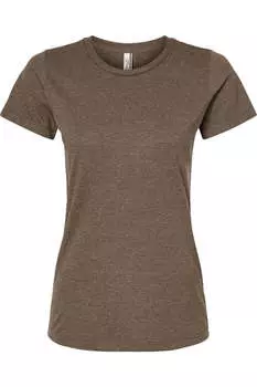 Женская футболка Tultex из смеси хлопка премиум-класса, цвет brown heather