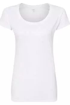 Женская футболка Tultex Poly-Rich с круглым вырезом, белый