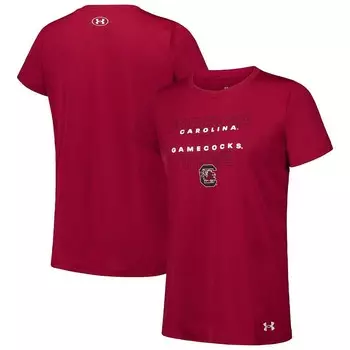 Женская футболка Under Armour Garnet South Carolina Gamecocks Performance, цвет Scr Red