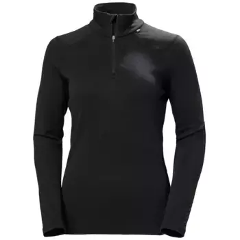 Женская футболка W Lifa Merino Midweight 1/2 Zip Helly Hansen, чёрный