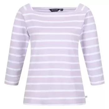 Женская футболка в полоску Polexia, пастельно-сиреневый, белый REGATTA, цвет rosa
