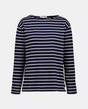 Женская футболка в полоску с длинным рукавом Easy Wear, синий