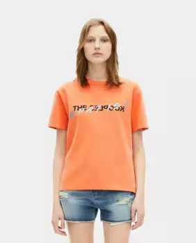 Женская футболка "What is" с коротким рукавом The Kooples, оранжевый