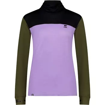 Женская футболка Yotei BF с высоким воротником и длинными рукавами Mons Royale, фиолетовый