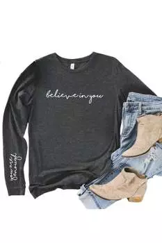 Женская футболка You Are Enough черного цвета She Shed