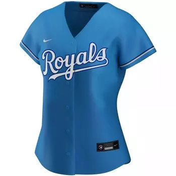 Женская голубая футболка Nike Kansas City Royals Alternate Replica Team Nike