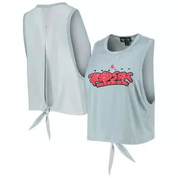 Женская голубая майка с завязками и открытой спиной The Wild Collective Boston Red Sox