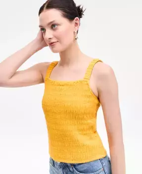 Женская хлопковая блуза с плиссировкой On 34th, оранжевый