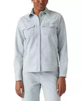 Женская хлопковая джимовая рубашка The Ultimate Western Levi's, синий