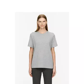 Женская хлопковая футболка Arket с круглым вырезом, серебристо-серый