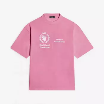 Женская хлопковая футболка Balenciaga, розовый