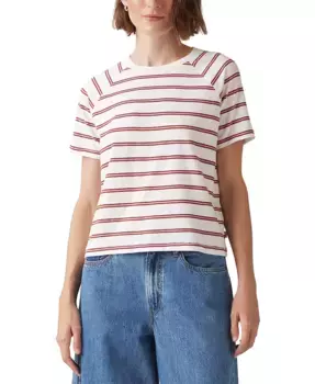 Женская хлопковая футболка Game Day в полоску Levi's, мультиколор