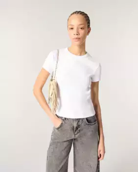 Женская хлопковая футболка Maje, белый