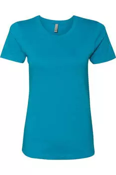 Женская хлопковая футболка Next Level, бирюзовый