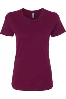 Женская хлопковая футболка Next Level, бордовый