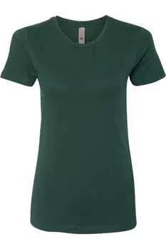 Женская хлопковая футболка Next Level, цвет forest green