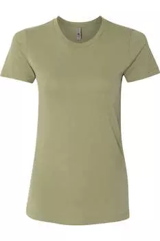 Женская хлопковая футболка Next Level, светло-оливковый