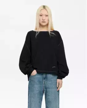 Женская хлопковая футболка с длинными рукавами Bimba y Lola, черный