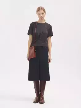 Женская хлопковая футболка с коротким рукавом Nice Things, тёмно-синий