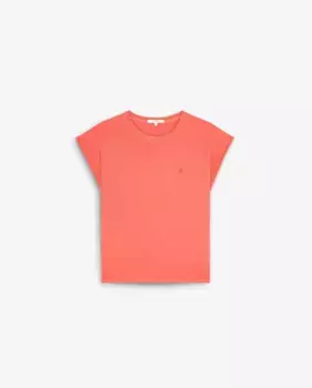 Женская хлопковая футболка с коротким рукавом Scalpers, коралловый