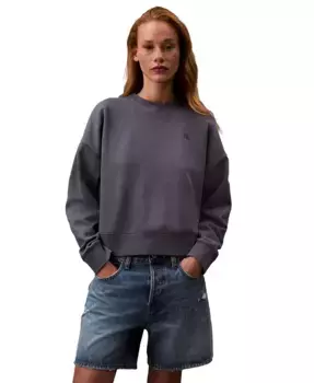 Женская хлопковая футболка с логотипом Archive Calvin Klein Jeans, серый