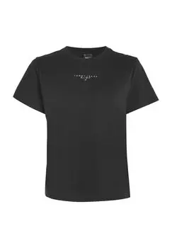 Женская хлопковая футболка с логотипом TOMMY Jeans, цвет Bds Black