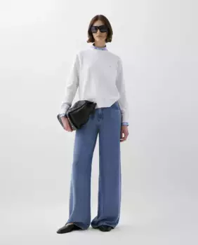 Женская хлопковая худи обычного кроя Scalpers, белый