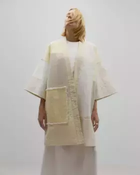 Женская хлопковая куртка в стиле пэчворк с широкими рукавами Adolfo Dominguez, цвет Natural