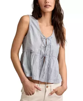 Женская хлопковая майка-бэбидолл Flyaway Lucky Brand, синий