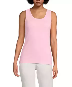 Женская хлопковая майка Lands' End, розовый