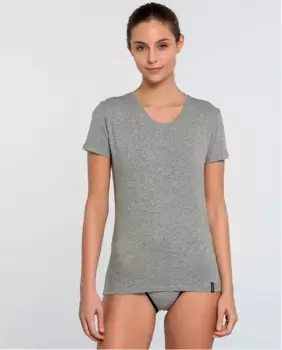 Женская хлопковая майка с короткими рукавами Punto Blanco, серый