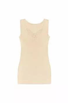 Женская хлопковая майка со шнуровкой на широких бретелях 1215T TOLIN