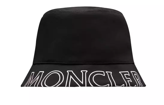 Женская хлопковая панама Moncler, черный