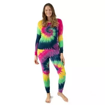 Женская хлопковая пижама из двух предметов Leveret Tie Dye Leveret