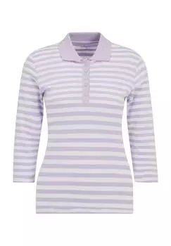 Женская хлопковая рубашка-поло Pima с рукавом 3/4 Tilda Adagio, цвет Flieder White