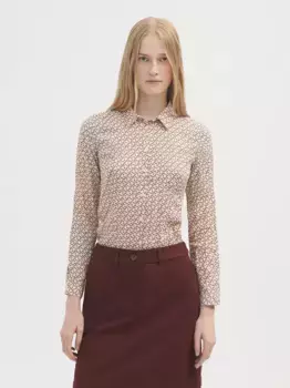 Женская хлопковая рубашка с мятым эффектом Nice Things, цвет Crudo