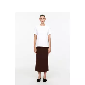 Женская хлопковая тонкая юбка Arket прямая, бордовый